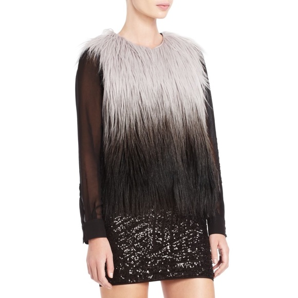 BCBGMaxAzria Jackets & Blazers - BCBGMAXAZRIA Bonni Ombre Faux Fur Vest